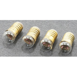 3V Rnd Srew Bulbs- 4/Pk