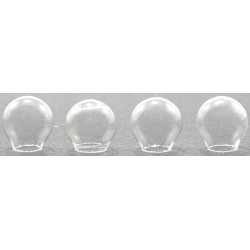 CLEAR GLASS GLOBES, 4/PK