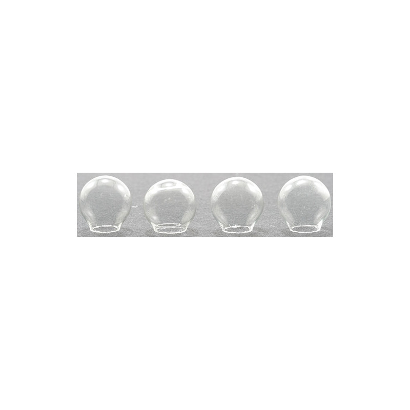 CLEAR GLASS GLOBES, 4/PK