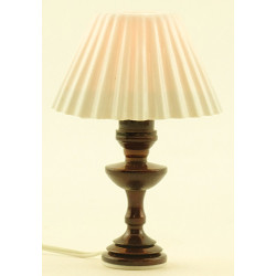 Table Lamp- White Pleated Shad