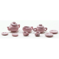 CHILD'S TEA SET, PINK