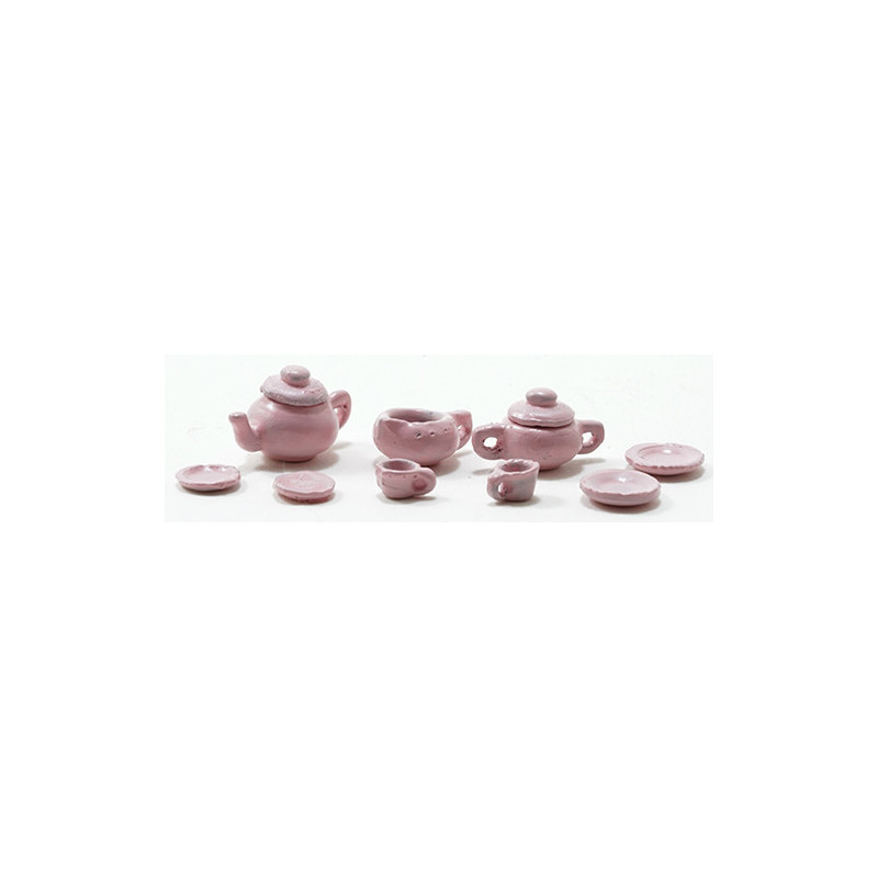 CHILD'S TEA SET, PINK