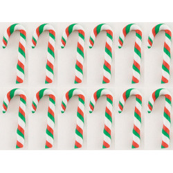Red/green/white Candy Canes 12pcs.