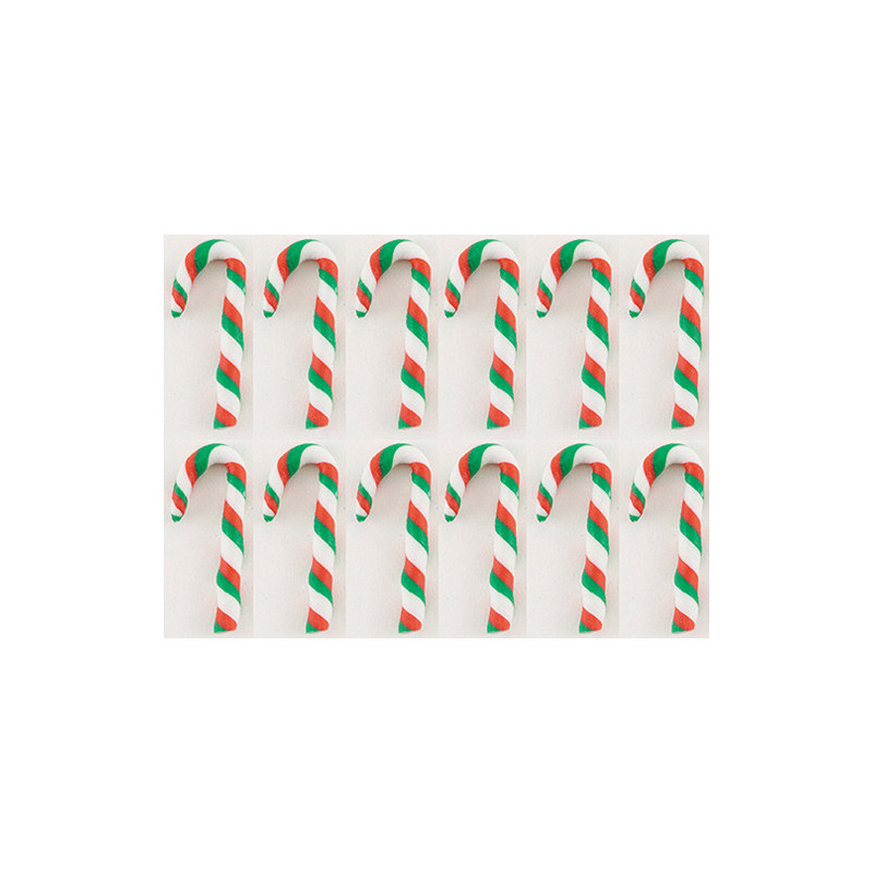 Red/green/white Candy Canes 12pcs.