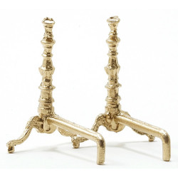 Gold Andirons-pair