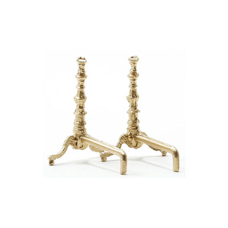 Gold Andirons-pair