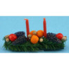 CENTERPIECE W/FRUIT & CANDLES