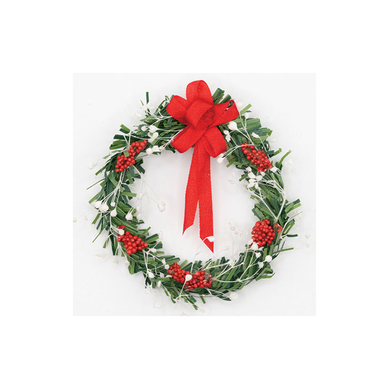 RED/WHITE CHRISTMAS WREATH