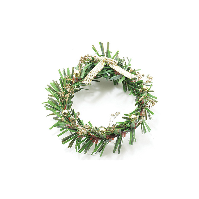 WREATH W/GOLD BOWS
