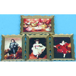 LG FRAMED PICTURES, CLASSIC, 4 PCS