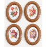 FRAMED OVAL PICTURES 4PCS.