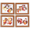 FRAMED FRUIT PICTURES 4PCS.