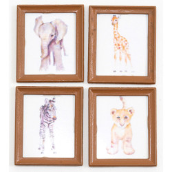 Jungle Animal Prints/set Of 4