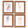 Jungle Animal Prints/set Of 4
