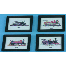 Train Prints/set Of 4