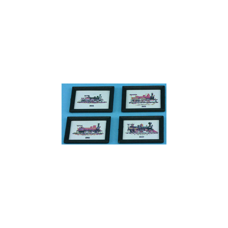 Train Prints/set Of 4