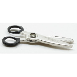 Silver Scissors W/black Handles