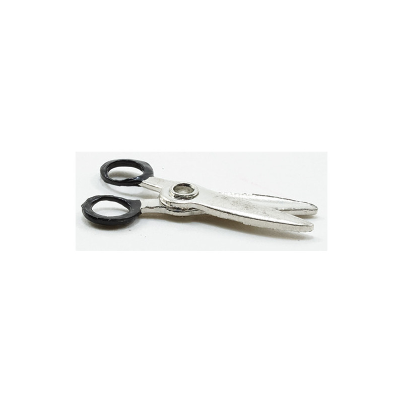 Silver Scissors W/black Handles