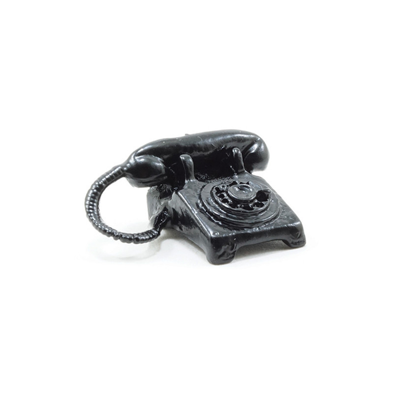 Table Phone Rotary Dial Black
