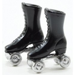 BLACK ROLLER SKATES