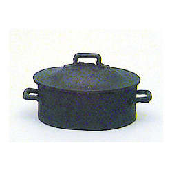 BLACK POT W/LID