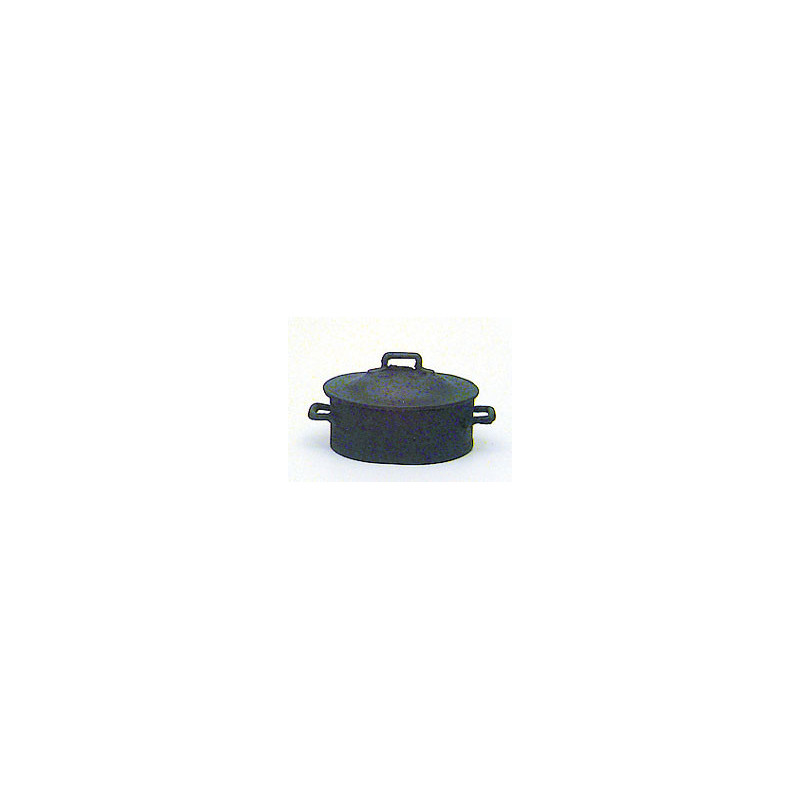 BLACK POT W/LID