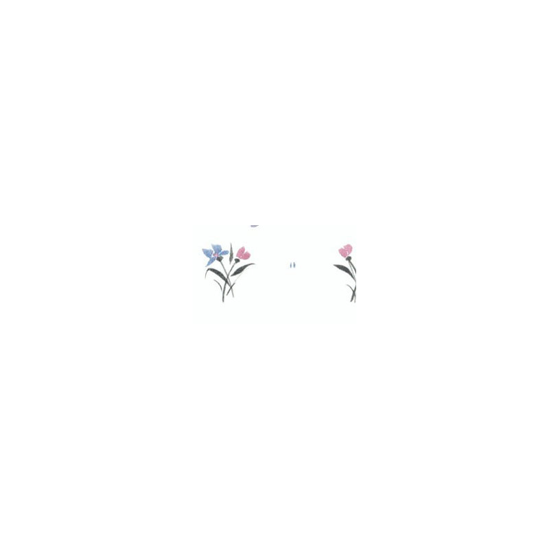 3 pack Prepasted Wallpaper: Blue/mauve Floral Sprays