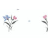 3 pack Prepasted Wallpaper: Blue/mauve Floral Sprays