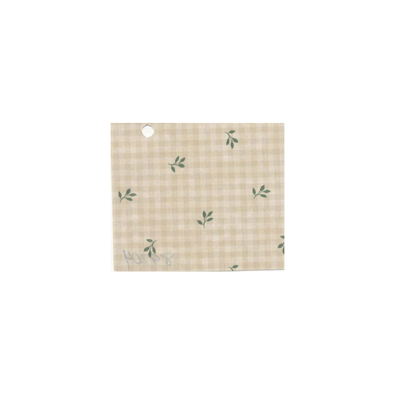 3 pack Prepasted Wallpaper: Beige Check/green Leaves