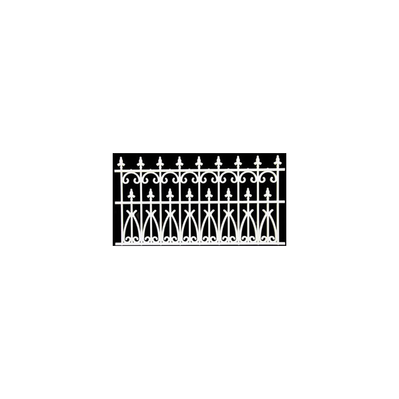 Fence  144Pc White Ornate