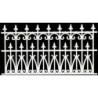 Fence  144Pc White Ornate