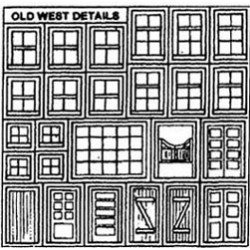 OLD WEST DETAIL SHEET 1/2IN SCALE