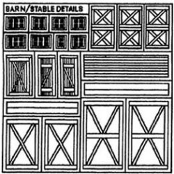 BARN STABLE DETAIL SHEET 1/2IN SCALE