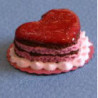 CAKE, VALENTINE, RED