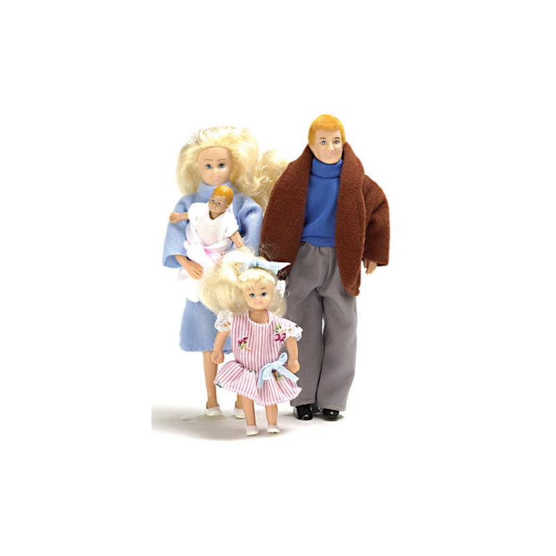 Modern Doll Family  Blonde  4Pc