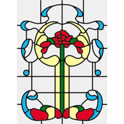 SIM. STAINED GLASS FITS CLA76018/HW6018