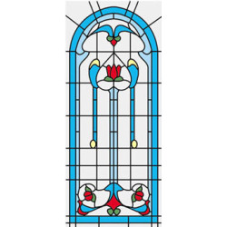 SIM. STAINED GLASS FITS CLA75042/HW5042