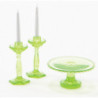 Cake Plate Set, Green