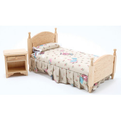 Oak Bed & Nightstand