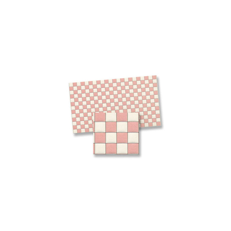 TILE: PINK & WHITE SQUARE, 4PK, 1/24