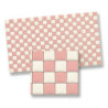 TILE: PINK & WHITE SQUARE, 4PK, 1/24