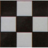 TILE: BLACK & WHITE SQUARE, 4PK, 1/24