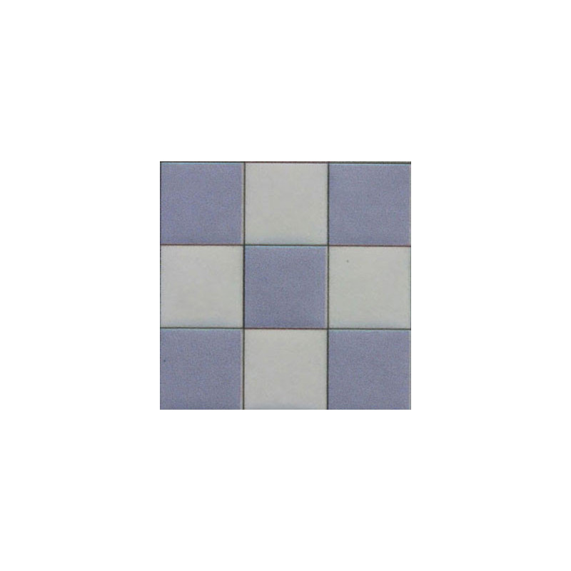TILE: BLUE & WHITE SQUARE, 4PK, 1/24