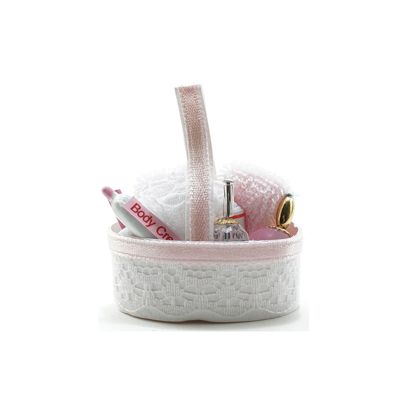 Bath Accessory Basket in Pink OR Blue