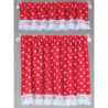 Red Nursery Hearts Cottage Curtains