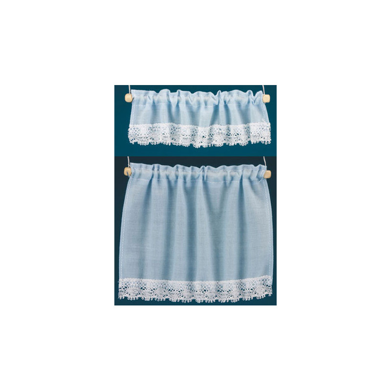 Blue Miniature Curtains