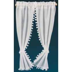 Miniature White Country Curtains