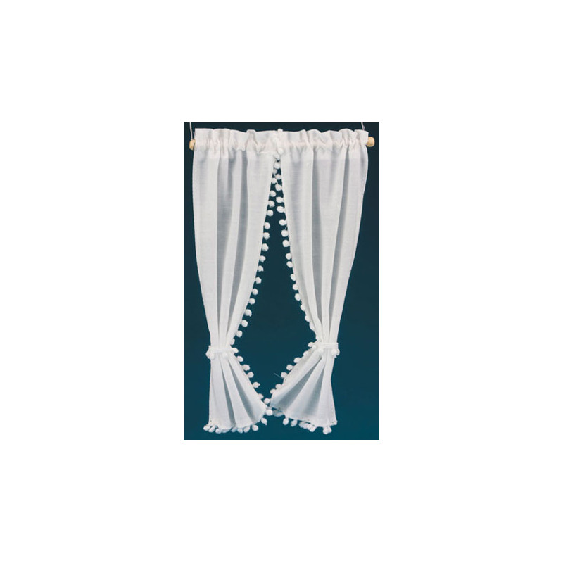 Miniature White Country Curtains