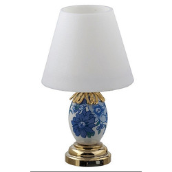 Led Bl/Wht Porc Table Lamp