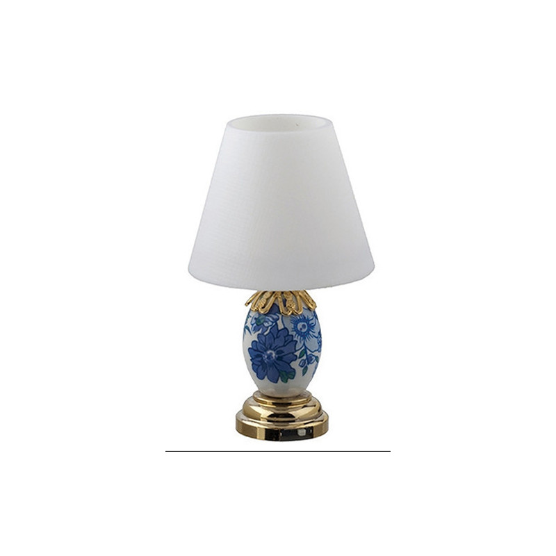 Led Bl/Wht Porc Table Lamp